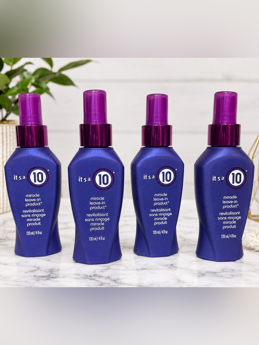 NEW IT’S A 10 TEN MIRACLE LEAVE-IN BUNDLE! 4 oz x 4 bottles total Shine Detangle